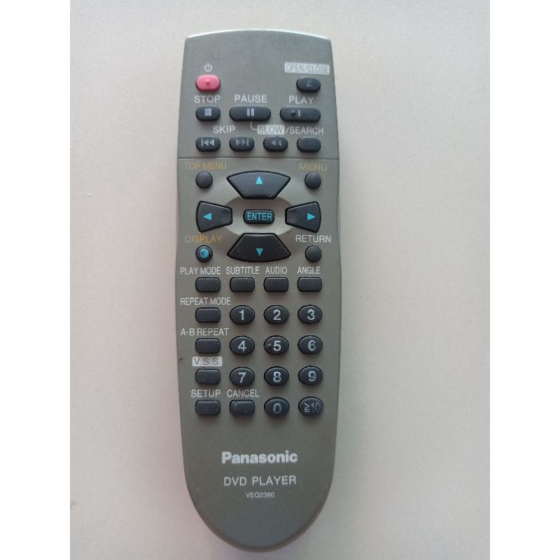 รีโมทเครื่องเล่น Panasonic DVD ของแท้มือสอง ใช้กับเครื่องเล่นพานาโซนิค ดีวีดี
