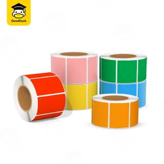 สติ๊กเกอร์ความร้อน สติ๊กเกอร์บาร์โค้ดสี 40x20 50x30 60x40 mm 800แผ่น บาร์โค้ด โลโก้ ฉลากสินค้า เลเบล