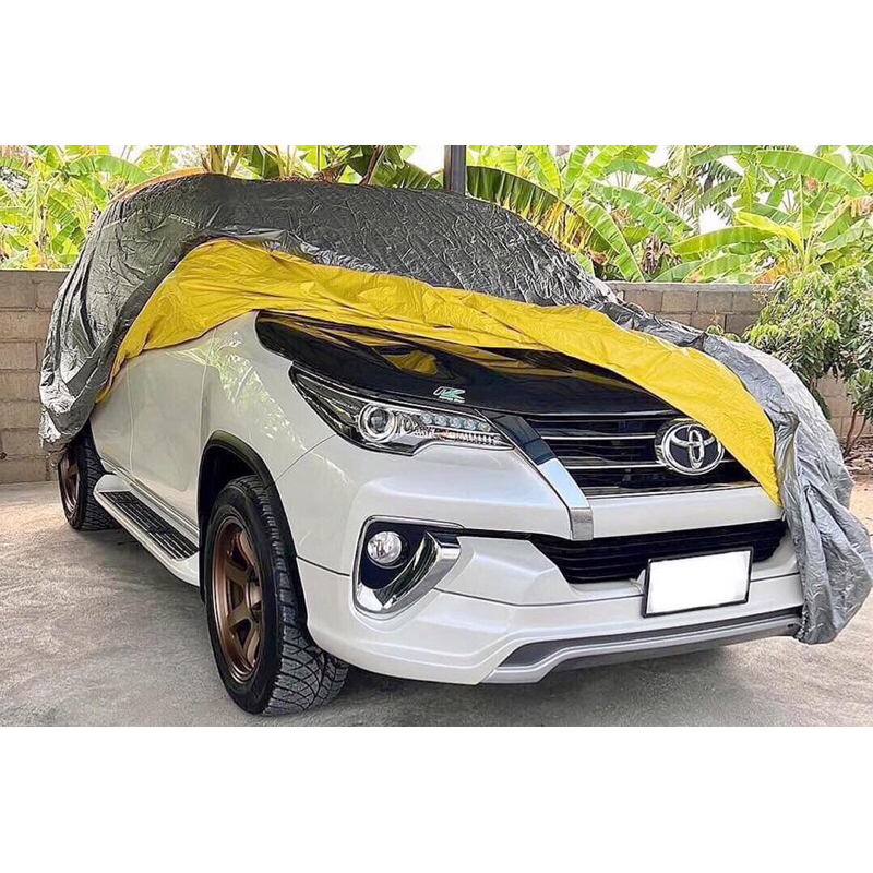ผ้าคลุมรถกะบะ/SUV 2in1 PVC 2 ชั้น (โลโก้รูปดาวสีฟ้า 🔷)