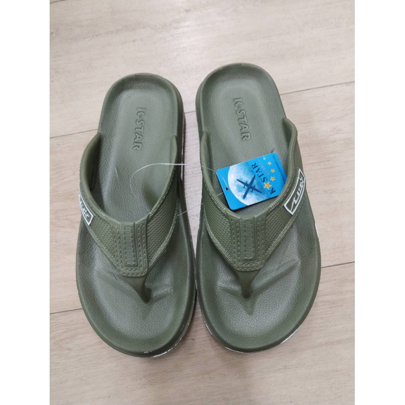 ( ยกแพ็ค 6คู่) รองเท้าแตะ หูหนีบ kstar k3135  พื้น EVA คละสี คละไซต์