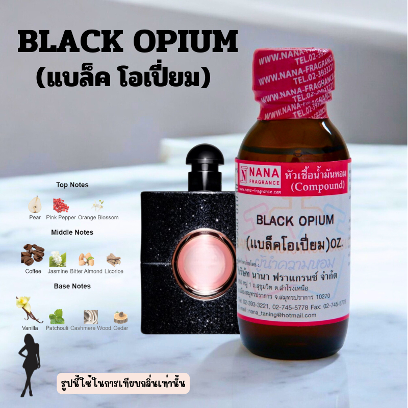 หัวเชื้อน้ำหอม 100% กลิ่นแบล็คโอเปี่ยม(BLACK OPIUM)