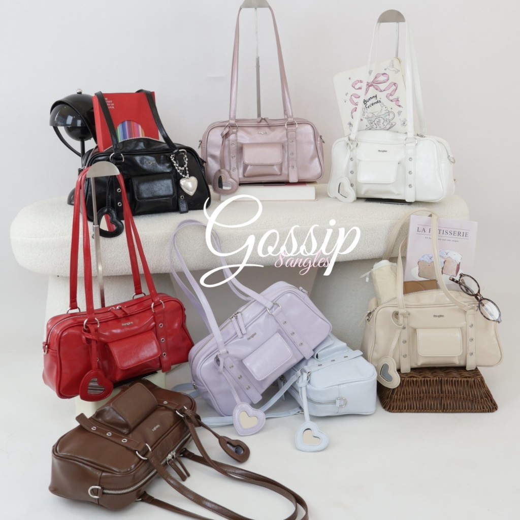 8anglesshop - 💗🎧กระเป๋า Gossip (Ballet bag) ขนาด11นิ้ว ฟรี กระจกหัวใจ + สายยาว by 8angles shop D090