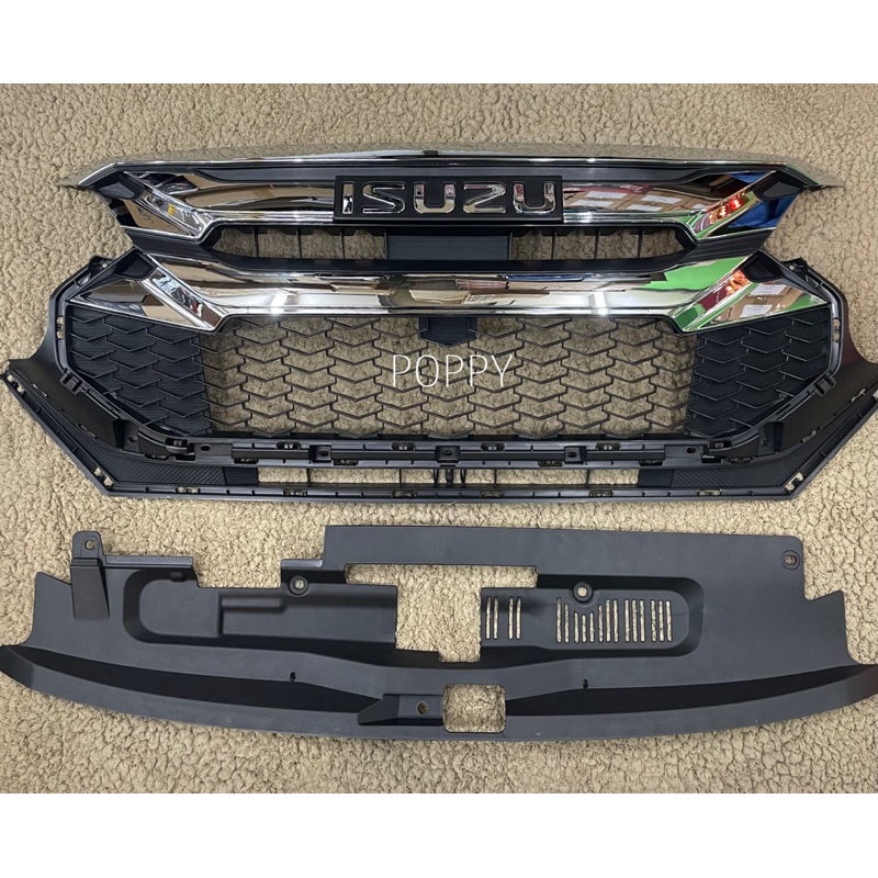 กระจังหน้าดีแมค ปี2024 ตัวเตี้ยแบบถอดเปลี่ยน สีชุปโครเมี่ยม front grill dmax 2024 isuzu dmax Dmax