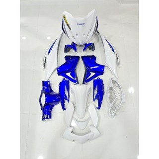 ชุดสีเวฟ110i2012-2018สีขาวกลางน้ำเงินติดลายครบABS