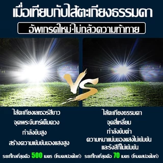 【รับประกัน 5 ปี】ไฟฉาย LED 3mode ซูมได้ สว่างจริง ขนาดเล็ก พกพา กันน้ำ IPX6 สามารถชาร์จโทรศัพท์ได้ ไฟฉายแรงสูง Flashlight