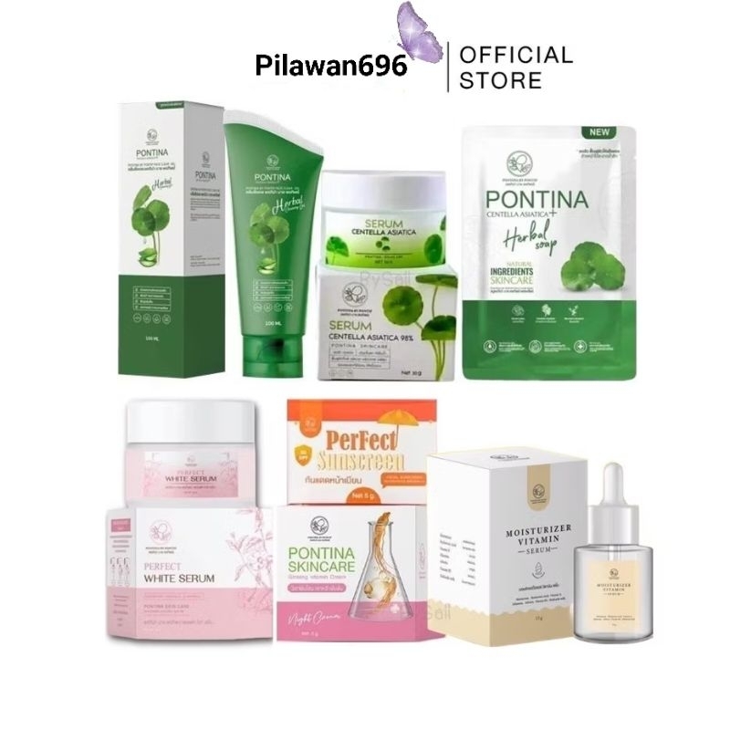 เซรั่มใบบัวบกพรทิน่า เซรั่มรางจืด โสมมุกหน้าใส serum PONTINA