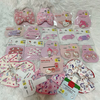 Daiso Korea กิ๊บ ยางมัดผม Sanrio kitty mymelody กิ๊บdaiso ไดโซะเกาหลี กิ๊บไดโซะ ของแท้จากไดโซะเกาหลี
