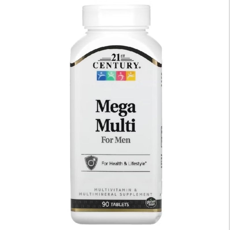21st Century, Mega Multi for Women and for Men,Multivitamin & Multimineral, 90 Tablets