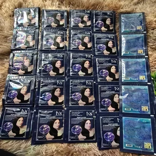 ivsแชมพูสมุนไพรแบบซอง สูตรอันชัญ สีดำ 50ซอง ใช้ง่ายไม่ฉุนไม่แสบหนังหัว