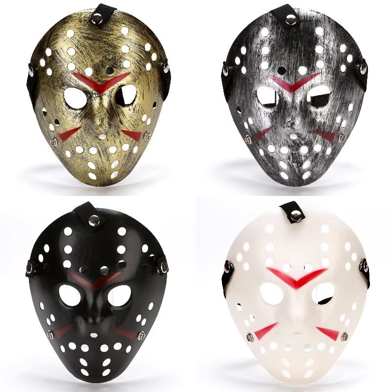 พร้อมส่งด่วนจากกรุงเทพ JASON หน้ากากฮาโลวีนฆาตกร หน้ากากผี อุปกรณ์ปาร์ตี้ พร็อพถ่ายภาพ คอสเพลย์