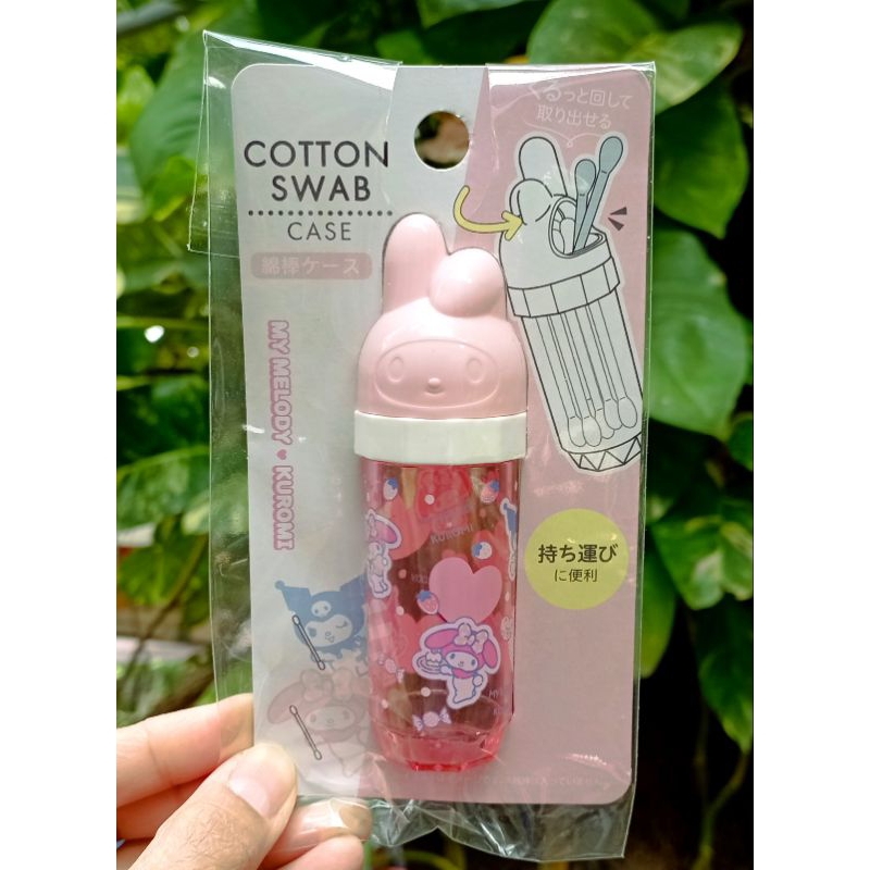Cotton swab case กล่องใส่คัตตอนบัต แบบพกพา สะดวกในการเดินทาง ลายซานริโอ้ Sanrio Japan มายเมโลดี้ ของแท้นำเข้าจากญี่ปุ่น