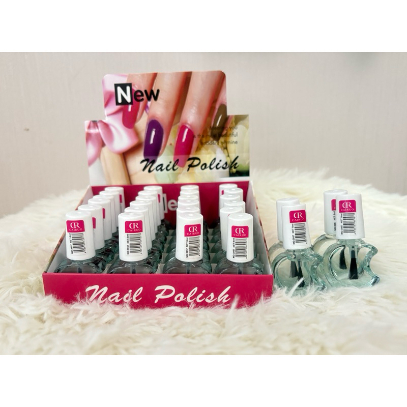 💅💅💅ยกแพ็คใสล้วน(1x24)ยาทาเล็บจิ๋ว 8ml.สีติดทนนาน แห้งเร็ว (ไม่ใช่สีเจล)#No.3957
