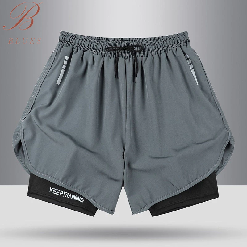 B BLUES M-5XL กางเกงกีฬาขาสั้น ไซส์ใหญ่ แบบแห้งเร็ว ระบายอาก ความยืดหยุ่นสูง เหมาะกับใส่ออกกําลังกาย วิ่ง สําหรับผู้ชาย thumbnail 6
