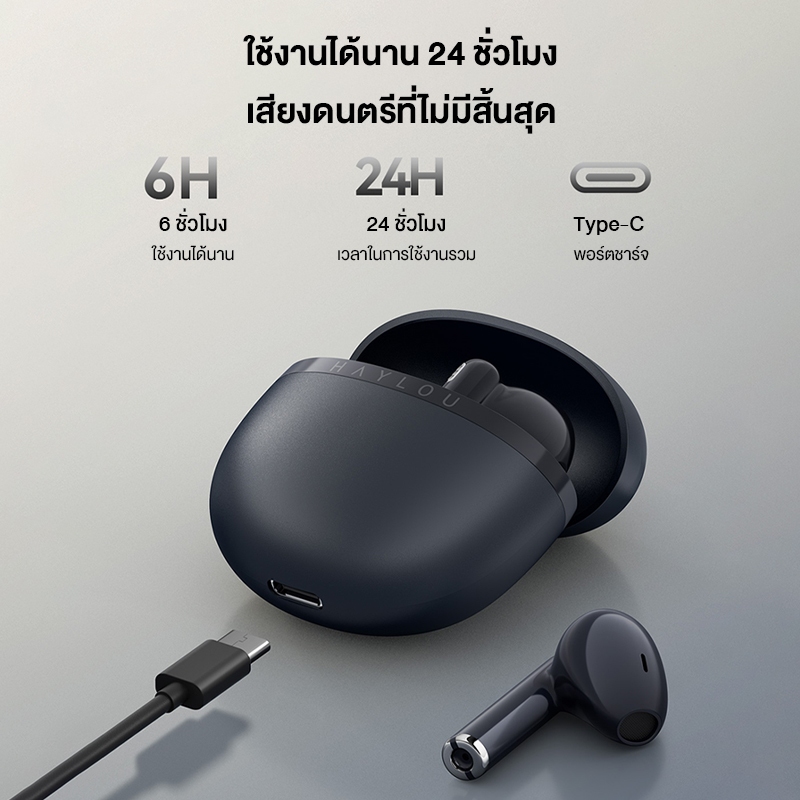 Haylou X1 Plus หูฟังบูทูธ บลูทูธ 5.4 หูฟังไร้สาย  สําหรับเล่นกีฬา ลดเสียงรบกวน HD Music