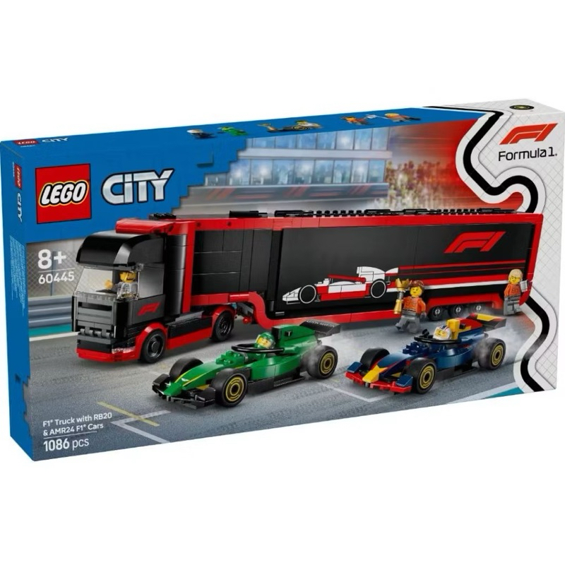 Lego City 60445 F1® Truck with RB20 & AMR24 F1® Cars