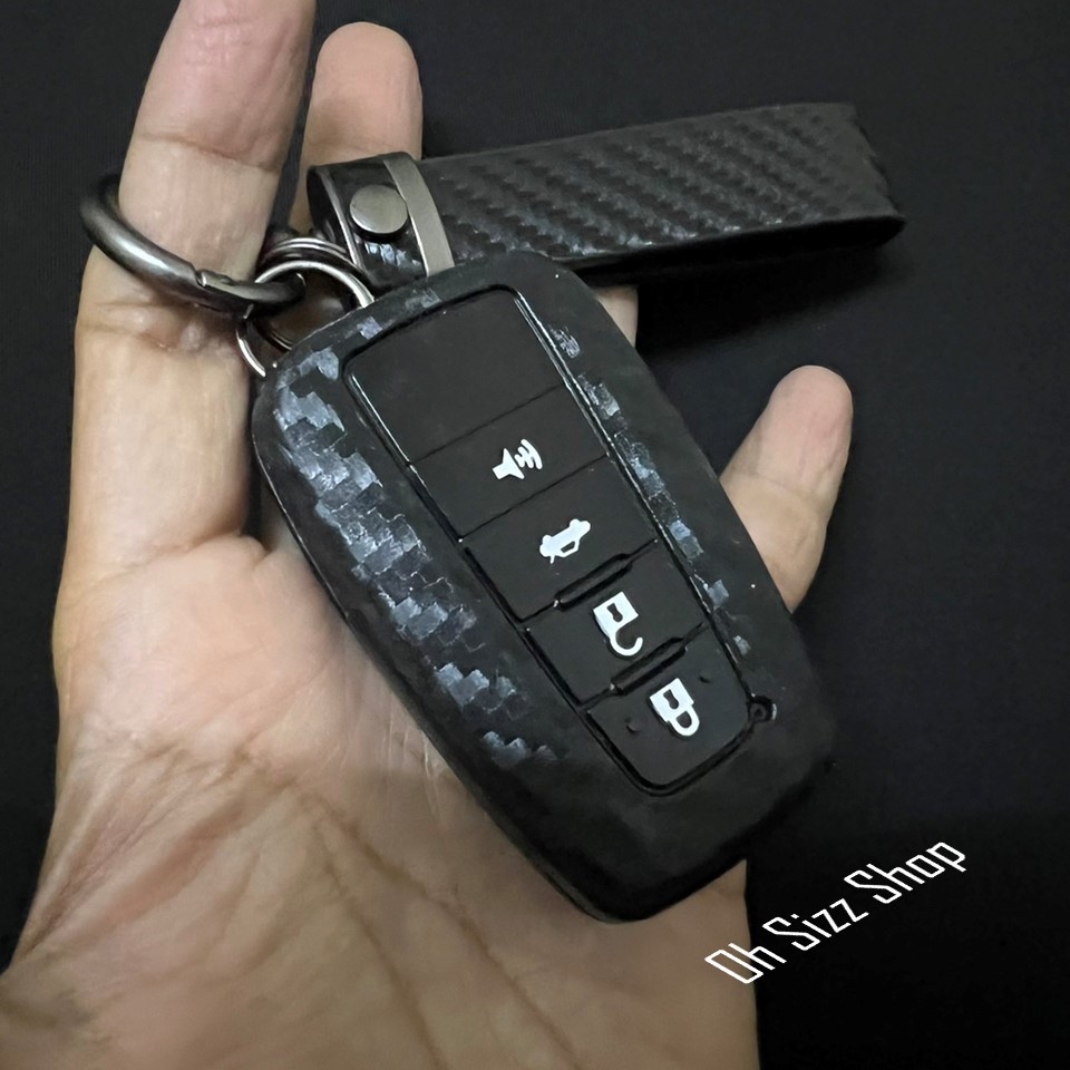 เคสรีโมท Toyota Cross GR Sport, CHR GR  ซิลิโคนลายเคฟล่าหุ้มรีโมทรถ สามารถถอดกุญแจรีโมทได้ (Kevlar Silicone Protective )
