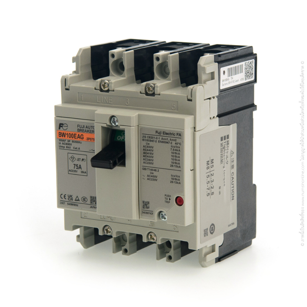 เบรกเกอร์ 75A 3P FUJI BW100EAG