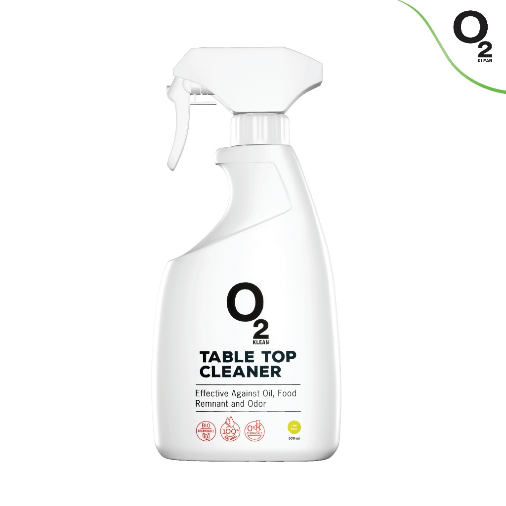 O2 Klean Table Top Cleaner โอทูคลีน น้ำยาทำความสะอาดโต๊ะอาหารและครัว ขนาด 500 มล.