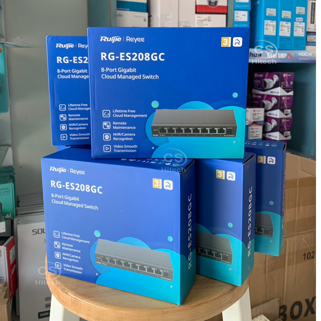 RG-ES208GC Reyee 8-Port Gigabit Cloud Mananged Non-PoE Switch