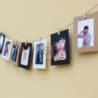 Set กรอบรูปกระดาษ พร้อมตัวหนีบ+เชือก จำนวน 10 ชิ้น/แพ็ค สำหรับตกแต่งห้อง เซอร์ไพร้แฟน วันเกิด อื่นๆ