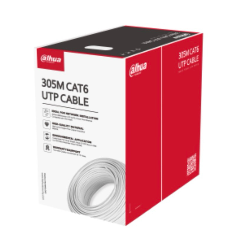ส่งฟรี DAHUA UTP CAT6 Cable Indoor สีขาว(ออกใบกำกับภาษีได้)