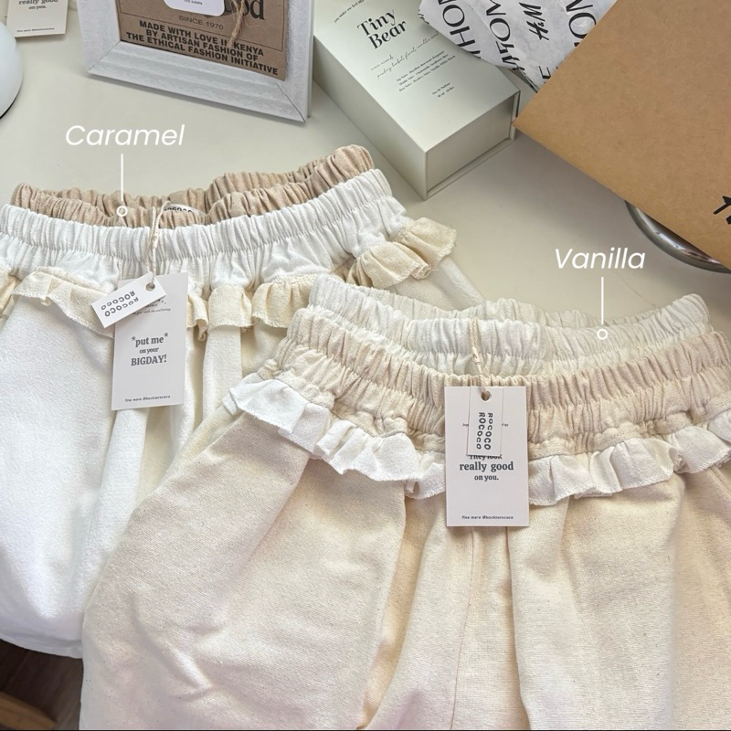backtorococo | ꒰ Cotton series ꒱ Cupcake shorts กางเกงคอตตอนขาสั้น 2 เลเยอร์  ꔛ⋆⁺