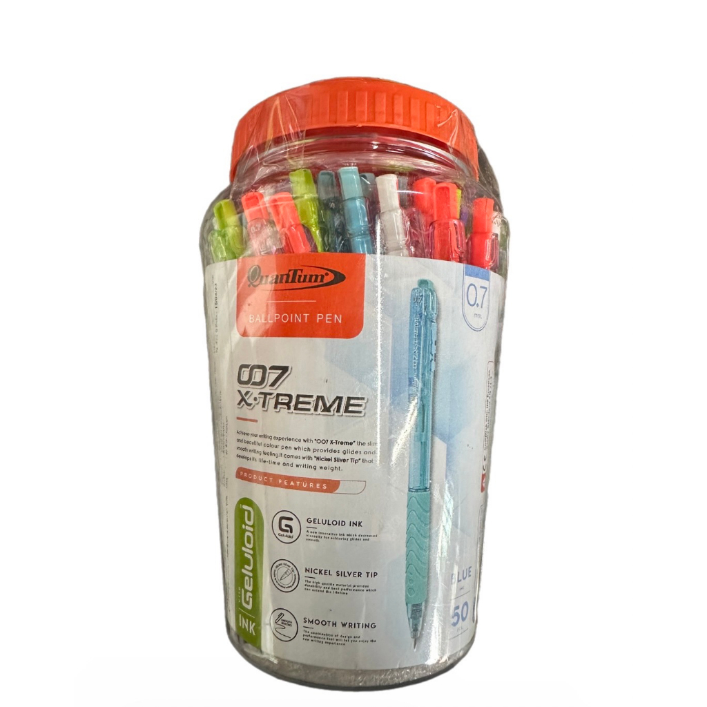 ปากกา ควันตั้ม Quantum 007 X Treme หมึกสีน้ำเงิน 0.7 มม. 50ด้าม
