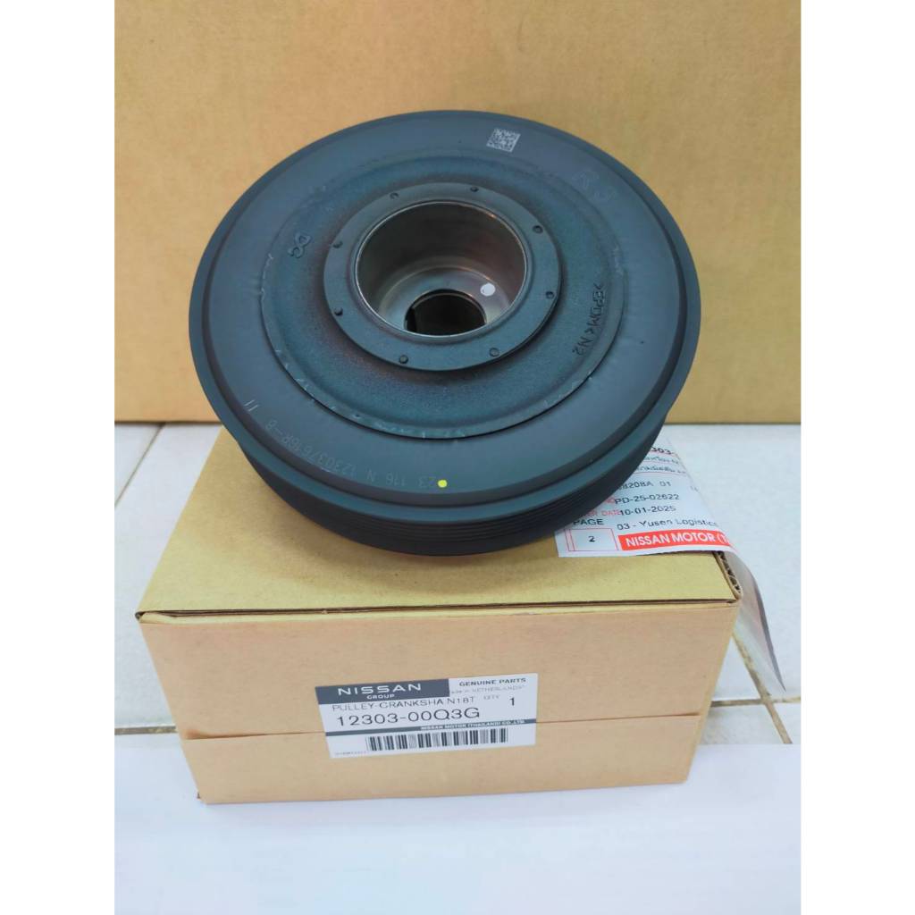 มู่เลย์เพลาข้อเหวี่ยงหน้า NISSAN ALMERA 1.0 เทอร์โบ (N18T) สินค้าอะไหล่แท้นิสสัน12303-00Q3G