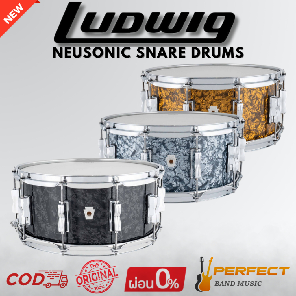 กลองสแนร์ LUDWIG NeuSonic Snare Drums 6.5x 14″ [ผ่อน 0% 10เดือน]