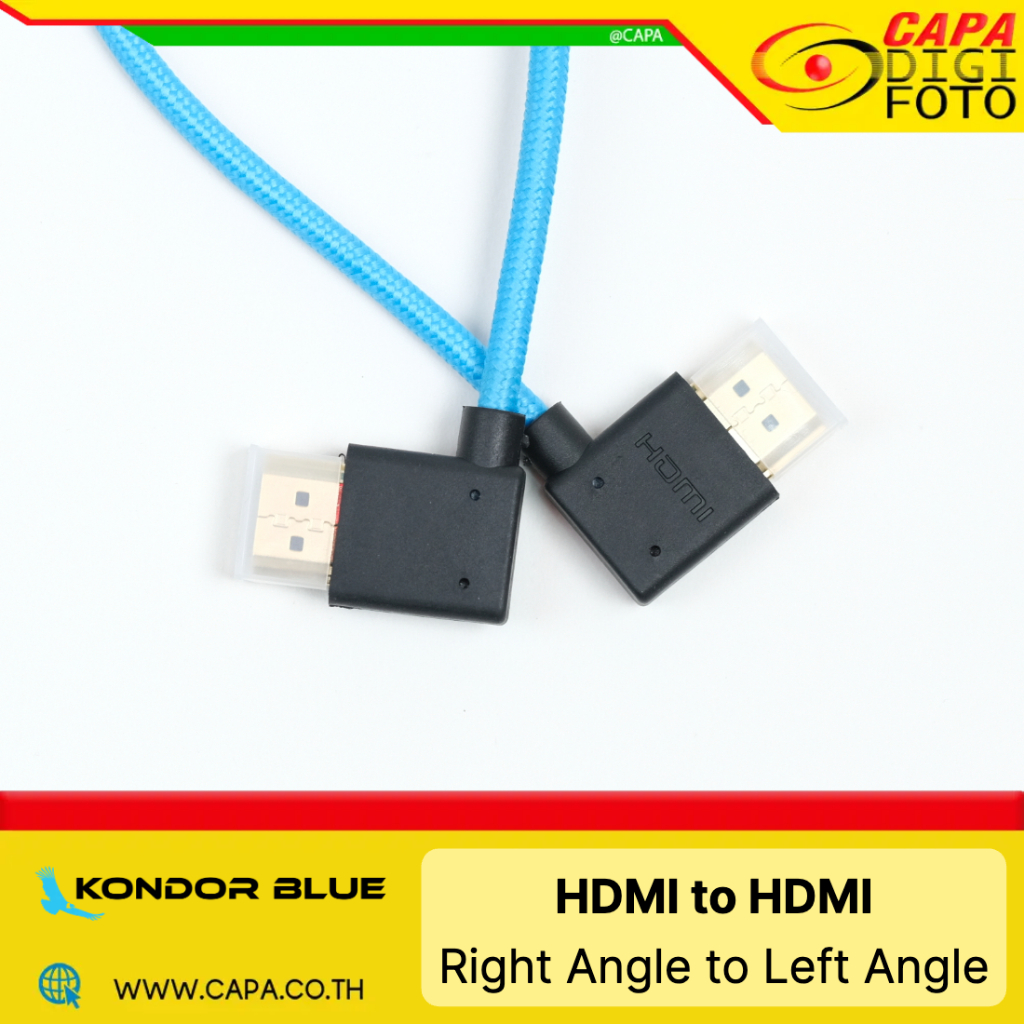 Kondor Blue Right Angle HDMI to Left Angle HDMI KB-FHDMI-12RA-LA