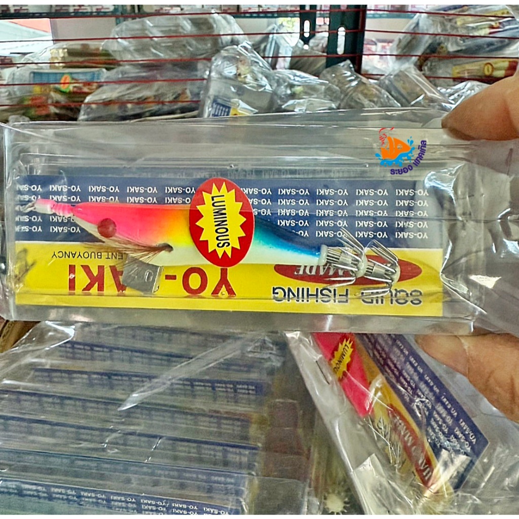 โยกุ้งตกหมึก กุ้งสีเรืองแสง ขนาด 2.0 & 2.5 & 3.0 & 3.5 กุ้งปลอม เหยื่อตกหมึก