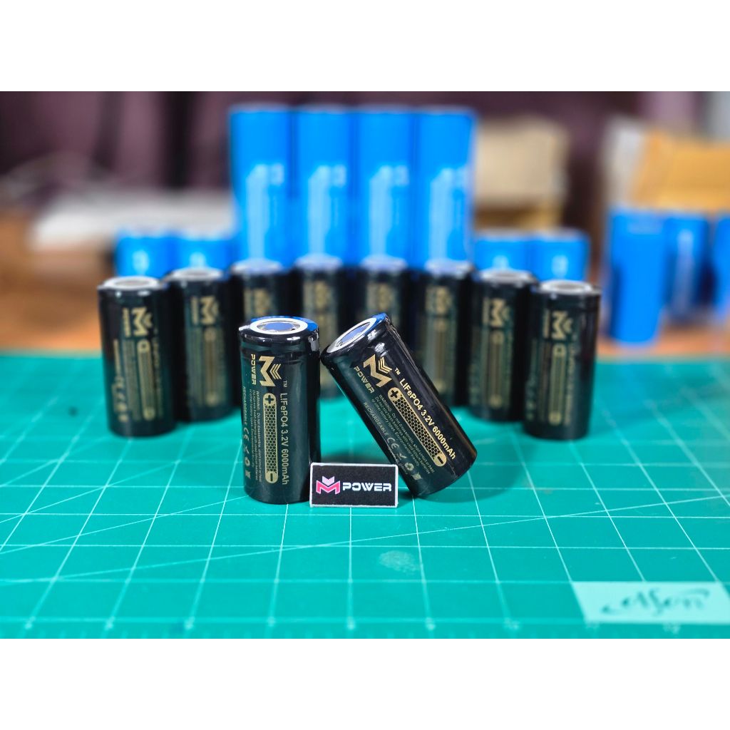 M-Power LiFePO4 32650 32700 3.2V 6000mAh แบตใหม่ ลิเธียมฟอสเฟต แบตเตอรี่ ถ่านชาร์จ หัวเรียบ  พร้อมส่