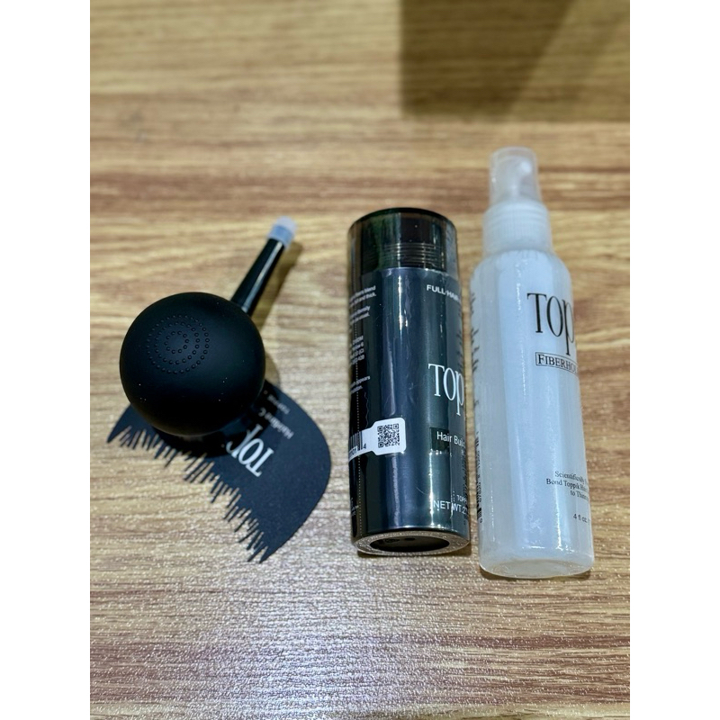 Toppik Hair Building Fiber ได้ 4 ชิ้น ปิดผมบาง ผงโรยหัว + เสปรย์ + หัวพ่น + หวี
