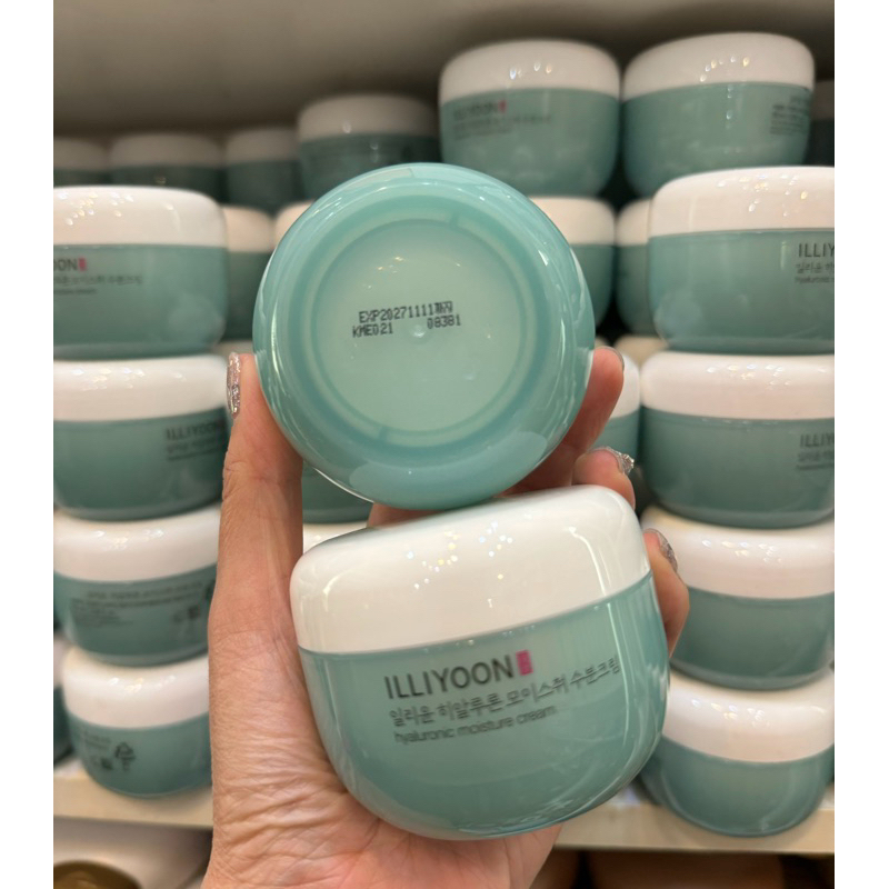 ILLIYOON Hyaluronic Moisture Cream 100ml. ครีมบำรุงผิวหน้า สูตรไฮยาลูรอนิก ชะลอริ้วรอยบนใบหน้า เพิ่มความตึง กระชับ