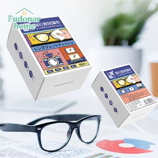 Fudonar 100แผ่น แผ่นเช็ดแว่นตา กันฝ้า กันฝุ่น แผ่นเช็ดเลนส์แว่น เช็ดจอโทรศัพท์ ไม่ทิ้งรอยขีดข่วน