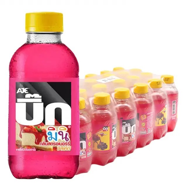 บิ๊ก มินิ น้ำอัดลม กลิ่นสตอเบอร์รี่ชีสเค้ก 200 มล. x 24