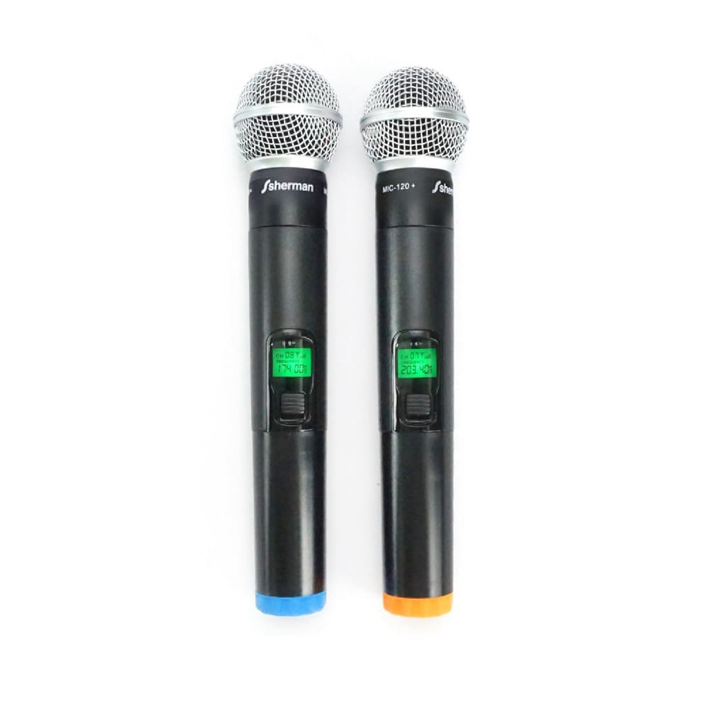 Sherman MIC-120+ Wireless Microphone Black ไมโครโฟนไร้สาย (แบบคู่)