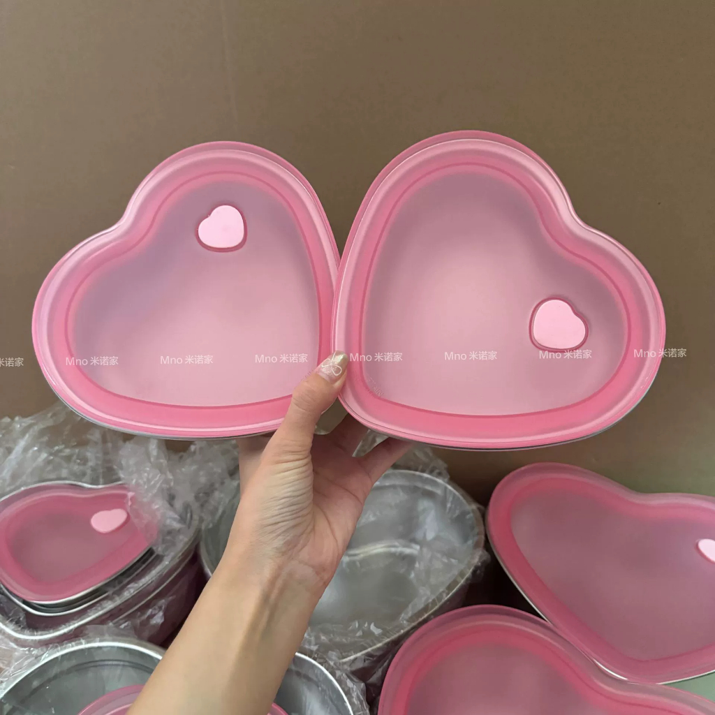 กล่องท็อปเปอร์แวร์ กล่องข้าวสแตนเลส 304 รูปหัวใจ พร้อมฝาปิด - สำหรับนักเรียนและพนักงานออฟฟิศ พร้อมส่งจากไทย
