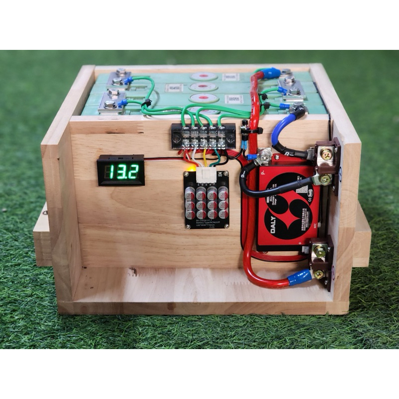 12v 100ah แบตลิเธียม ครบชุด BMS DALY แบตเตอรี่ LiFePo4 3.2v 100ah ใส่ Active Balance5A แบตเตอรี่โซลาร์เซลล์ Sinopoly