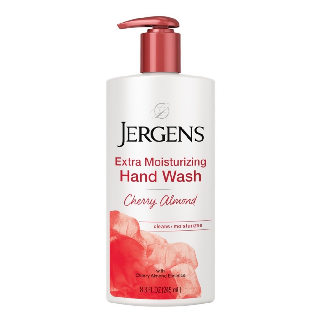 พร้อมส่ง🛵สบู่เหลวล้างมือพร้อมบำรุง Jergens Extra Moisturizing Hand Wash Cherry Almond (245ml)