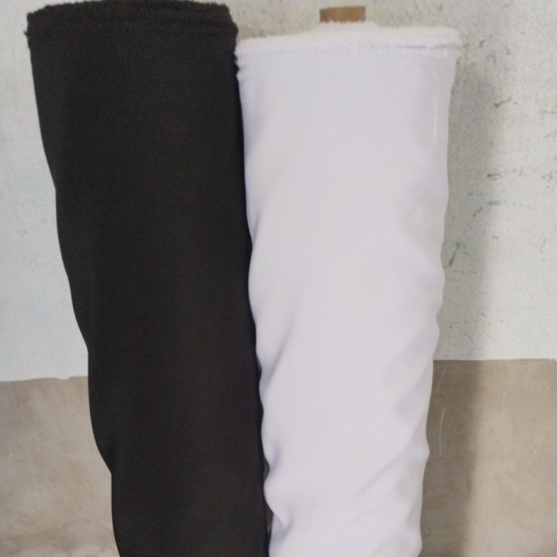 ผ้าหางกระรอก สีดำ สำหรับตัดเสื้อ กางเกง กระโปรง เดรส ผ้าเมตร 45"
