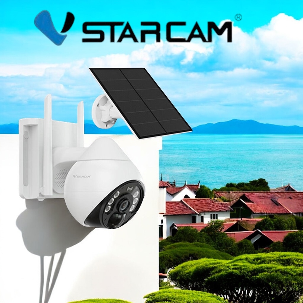 Vstarcam CB69-TZ กล้องวงจรปิด Solar Cell กันน้ำ มีไมค์ ลำโพง ภาพสี อินฟราเรทกลางคืน มี AI หมุนตามคน