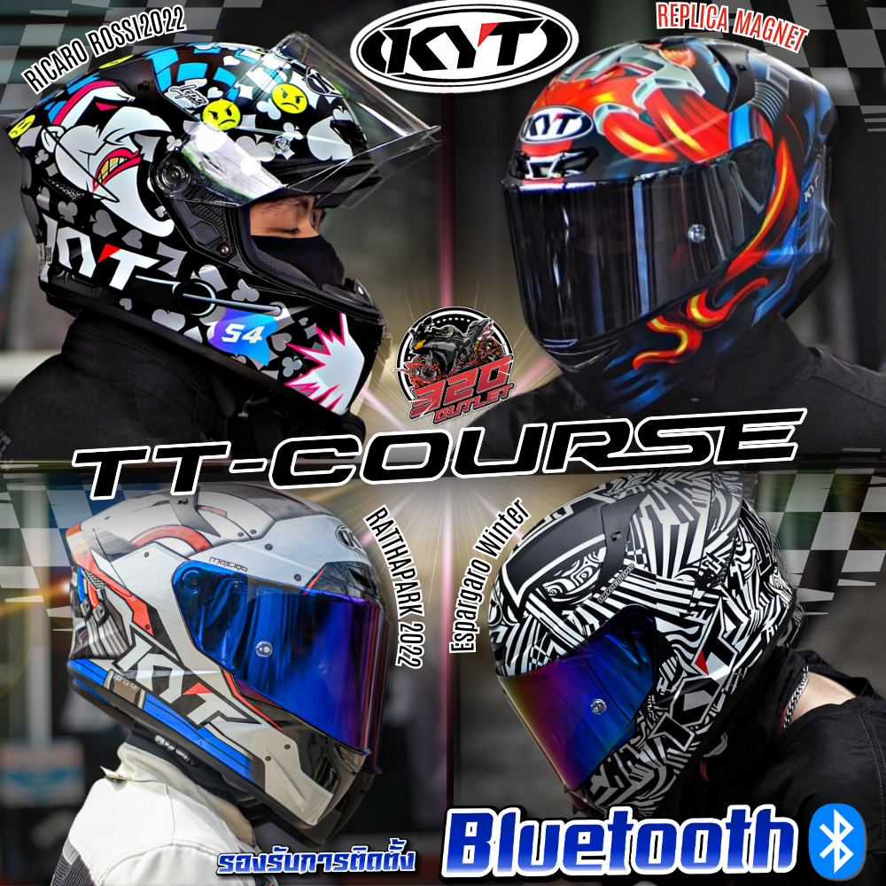 หมวกกันน็อคเต็มใบ KYT TT-COURSE 2024 320SP OUTLET !!