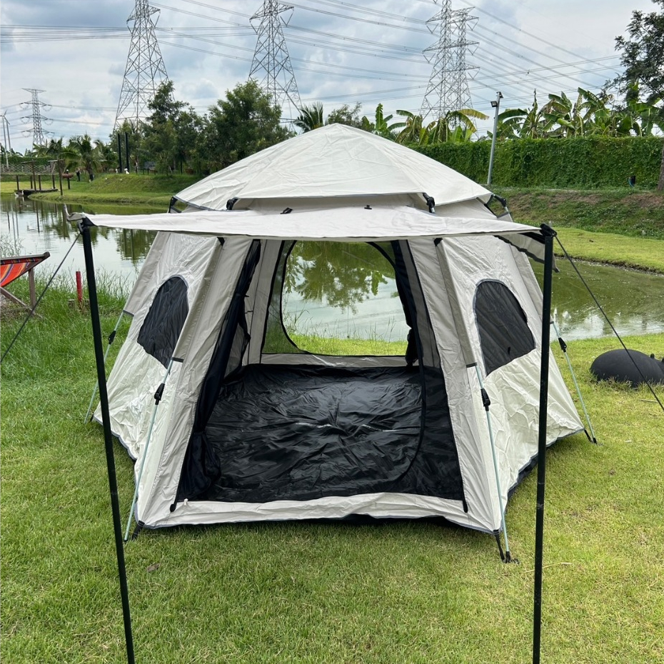 CFX Tent เต็นท์ กลางแจ้ง ตั้งแคมป์ เต้นท์กันน้ำ เต็นท์หกเหลี่ยมใหญ่ เต็นท์กางอัตโนมัติ