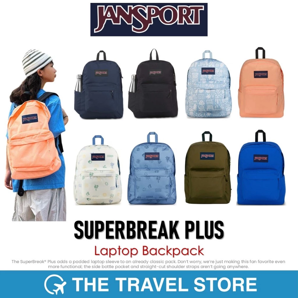JANSPORT Superbreak Plus Laptop Backpack กระเป๋าเป้ ใบใหญ่ รุ่นซุปเปอร์เบรคพลัส