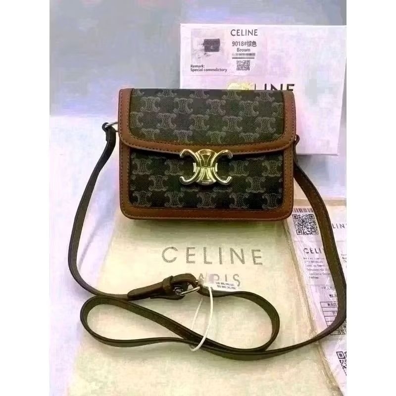 มือ1🌺🌺กระเป๋าสะพายข้าง​ Celine Size.8นิ้ว(พร้อมกล่อง)​