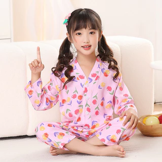 🔥ชุดนอนเด็ก ชุดนอนผ้าสปัน ไซส์90-150 👦🏻👧🏻 พร้อมส่งจากไทย🇹🇭