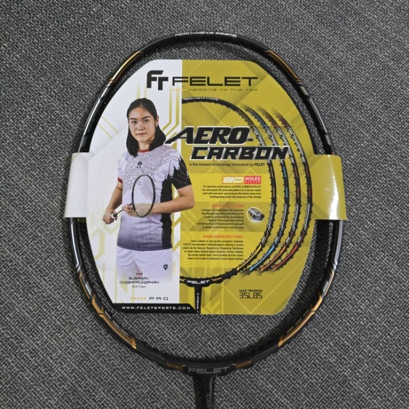 FELET AERO CARBON (4U/G1) สีดำ-ส้มสะท้อนแสง ใหม่ มือ1