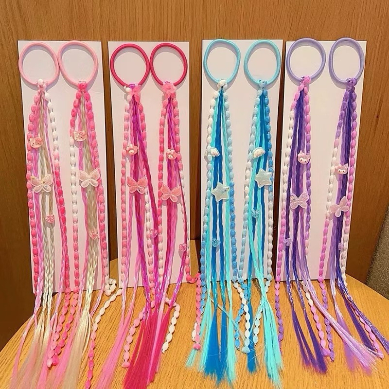 ผมปลอมเด็ก 1เส้น 🇹🇭ส่งจากไทย ยางรัดผมเด็ก แฮร์พีทเด็ก y2k - รูปที่ 2