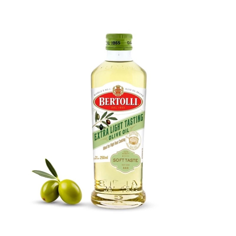 Bertolli Extra Light Tasting Olive Oil เบอร์ทอลลี่ เอ็กซ์ตร้า ไลท์ เทสติ้ง โอลีฟ ออยล์ ขนาด 250 มล.